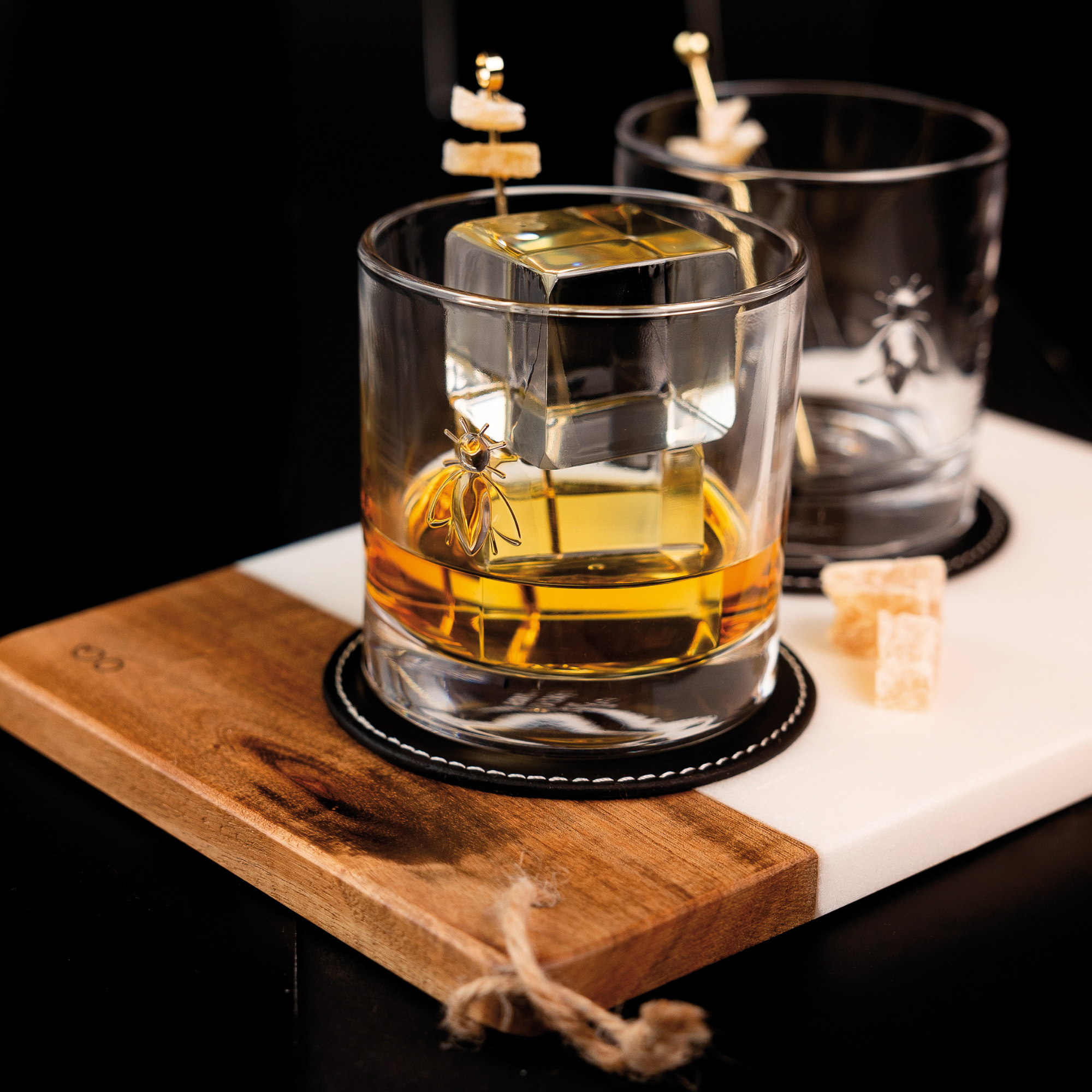 Bee Whiskey Glasses