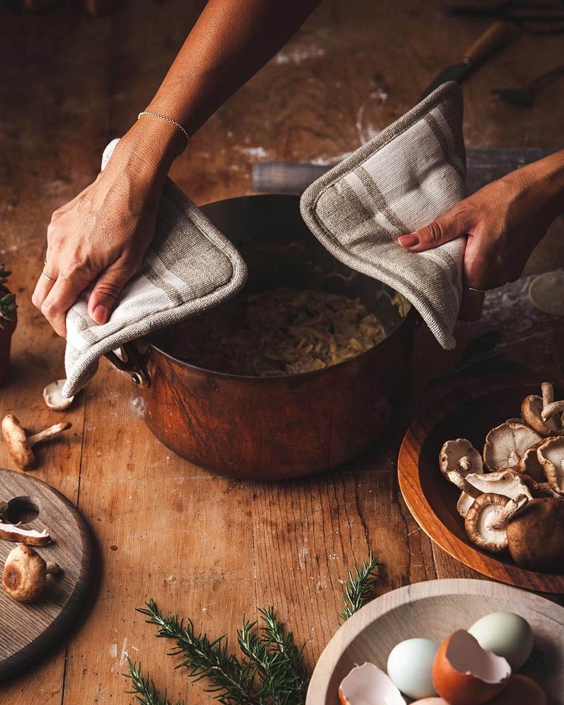Handloom Stripe Potholders