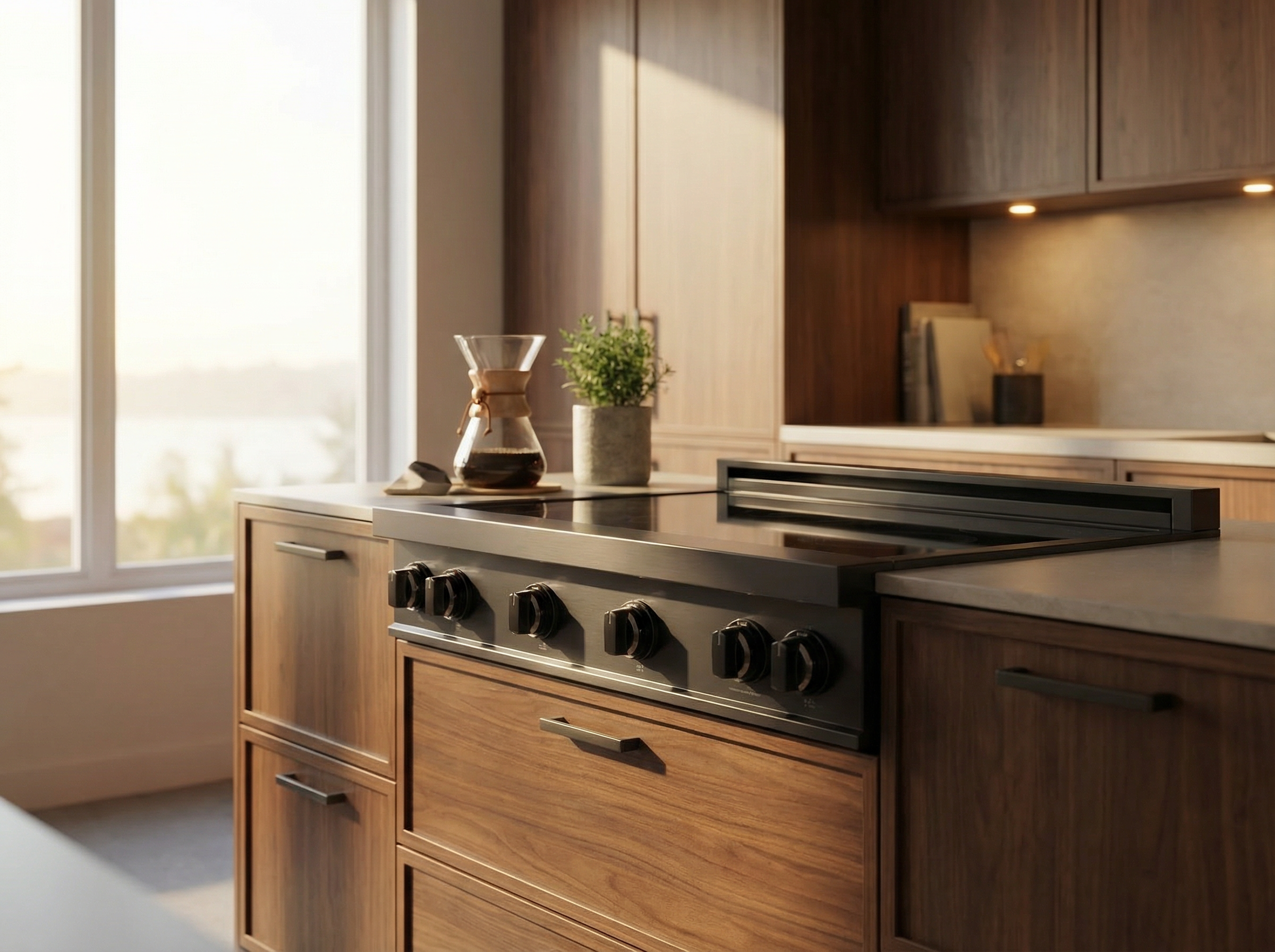 48″ Induction Cooktop – Black Stainless