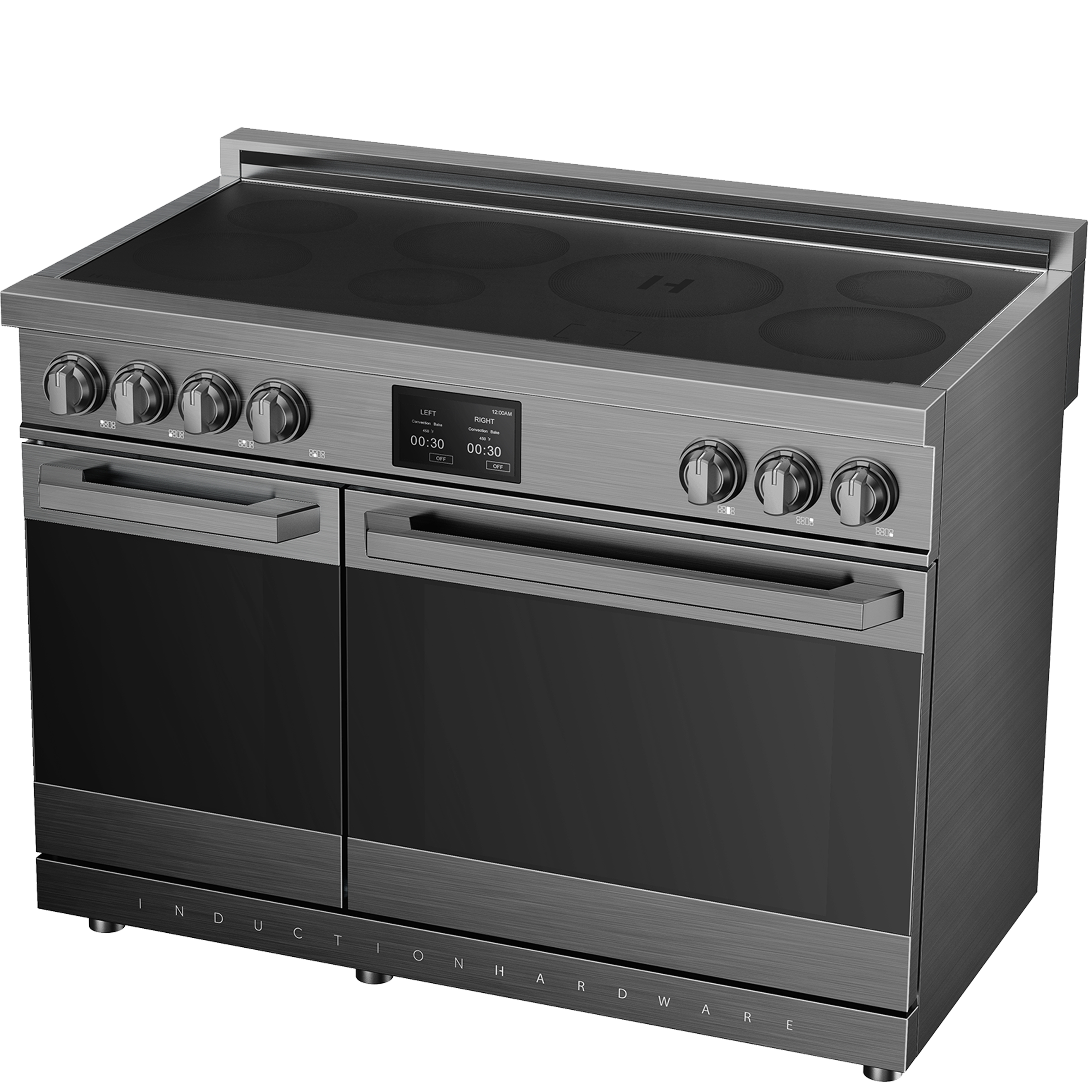48″ Professional Induction Range – Black Stainless