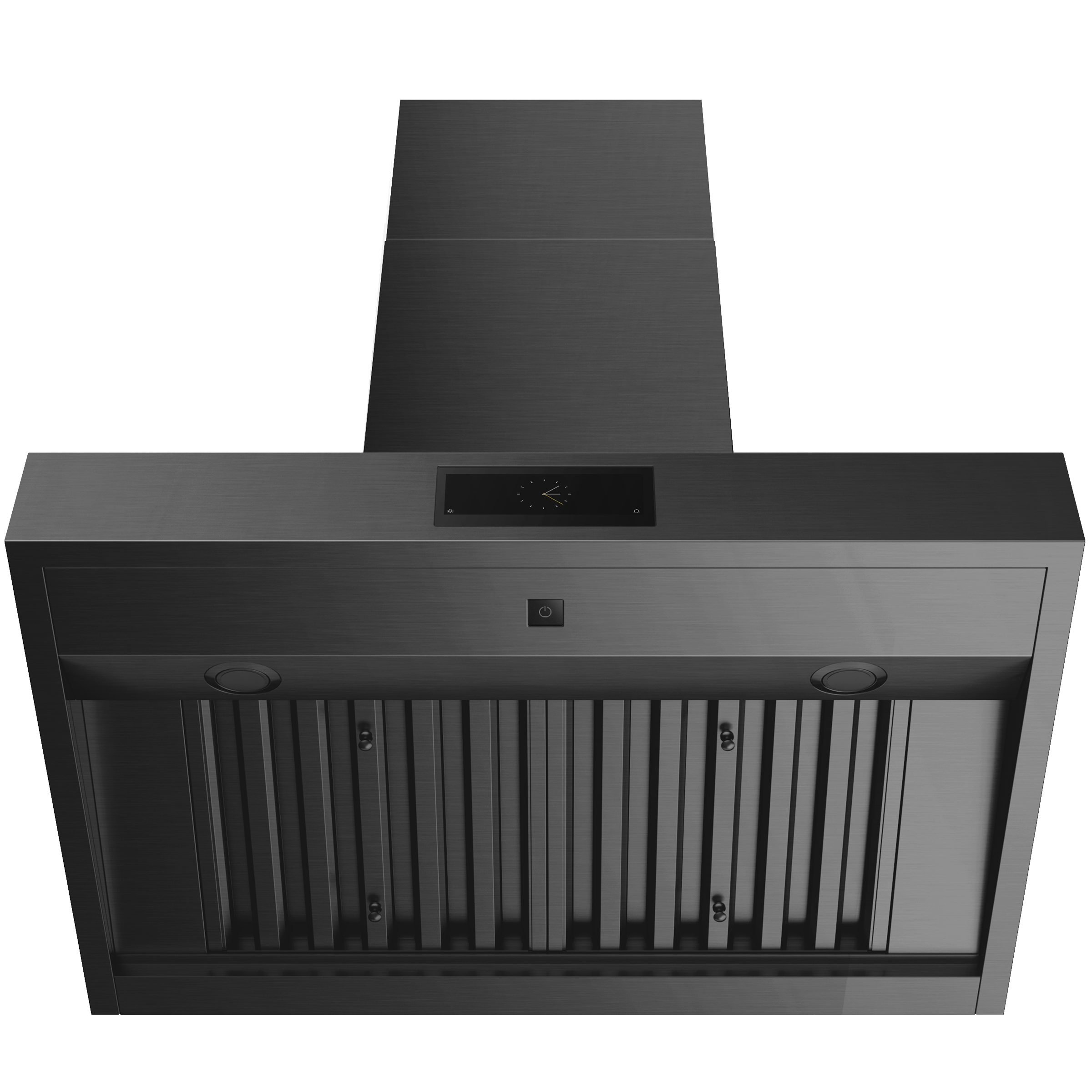 Smart 36 Inch Pyramid Wall Range Hood in Black Stainless