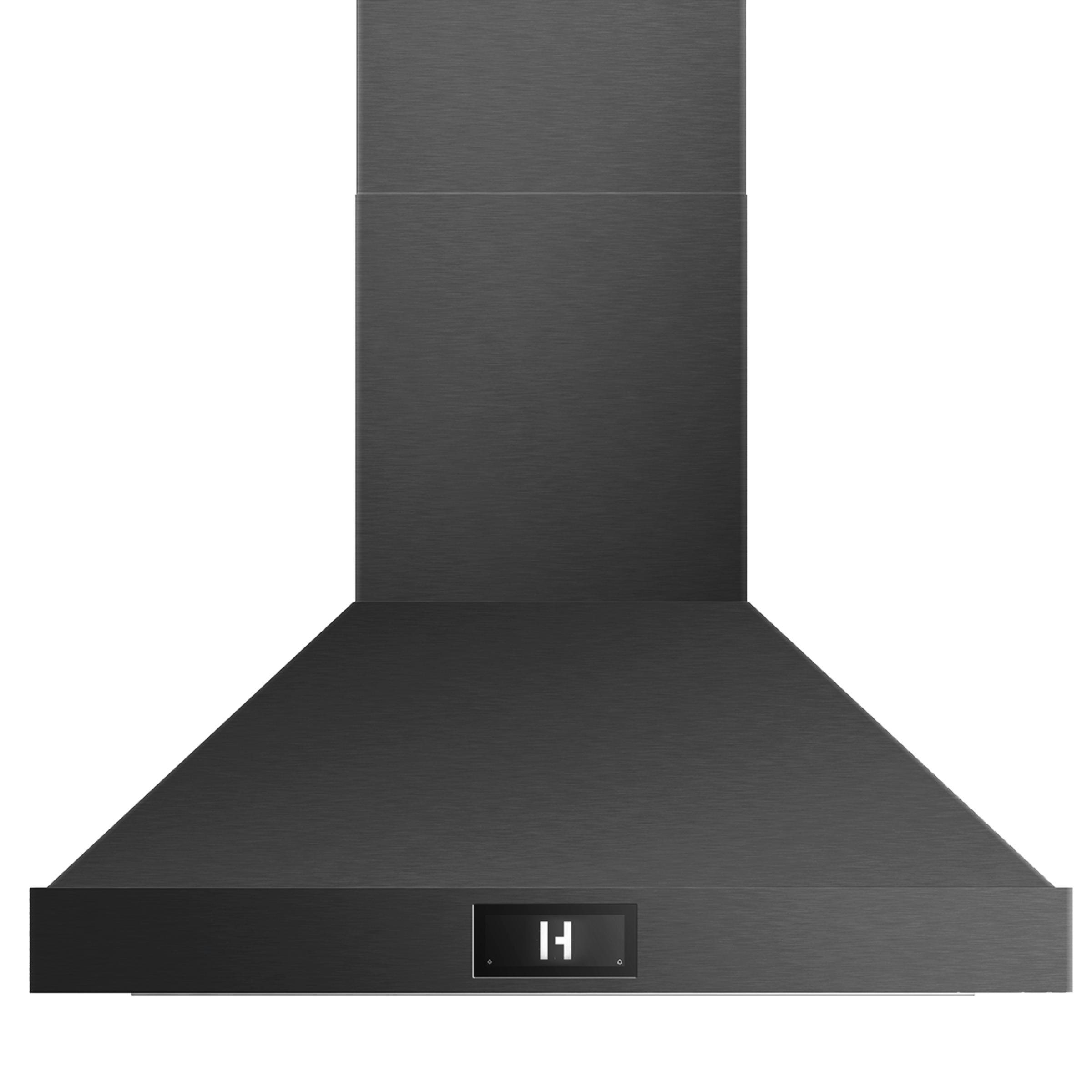 Smart 48 Inch Pyramid Wall Range Hood in Black Stainless